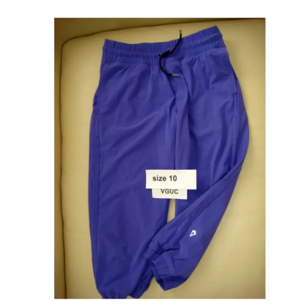 Ivivva by Lululemon🍋 Skill Leader Crop joggers purple lined size 10 - Picture 1 of 5